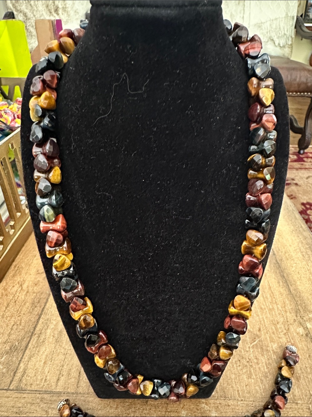 Natural Tiger Eye Chip Necklace in Multicolor - Women Jewelry